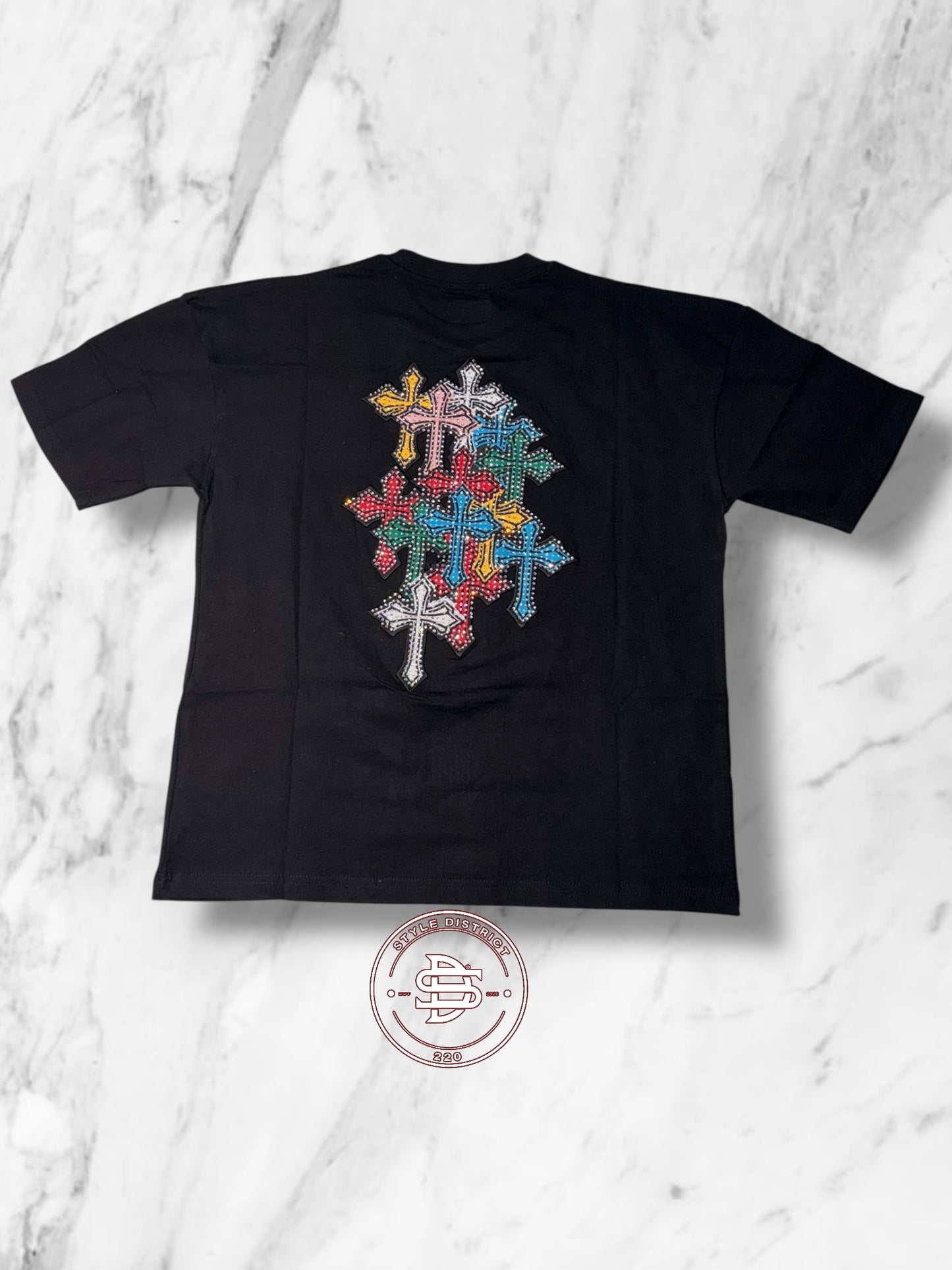 Crystalized Cross Shirt