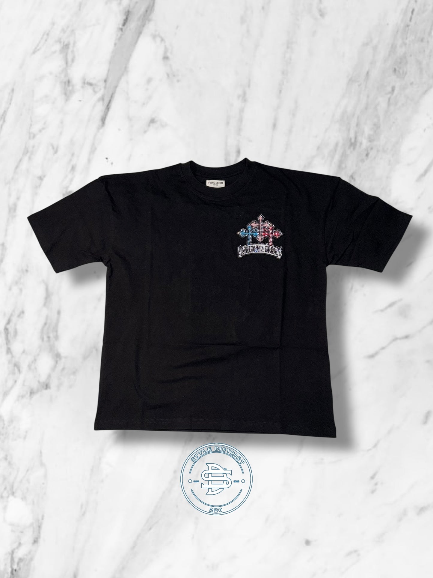 Crystalized Cross Shirt