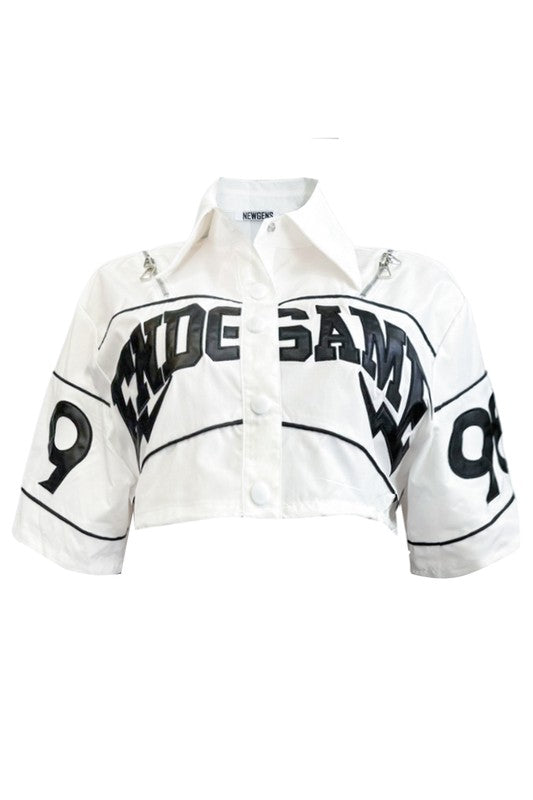 Women's Cropped Trucker Top