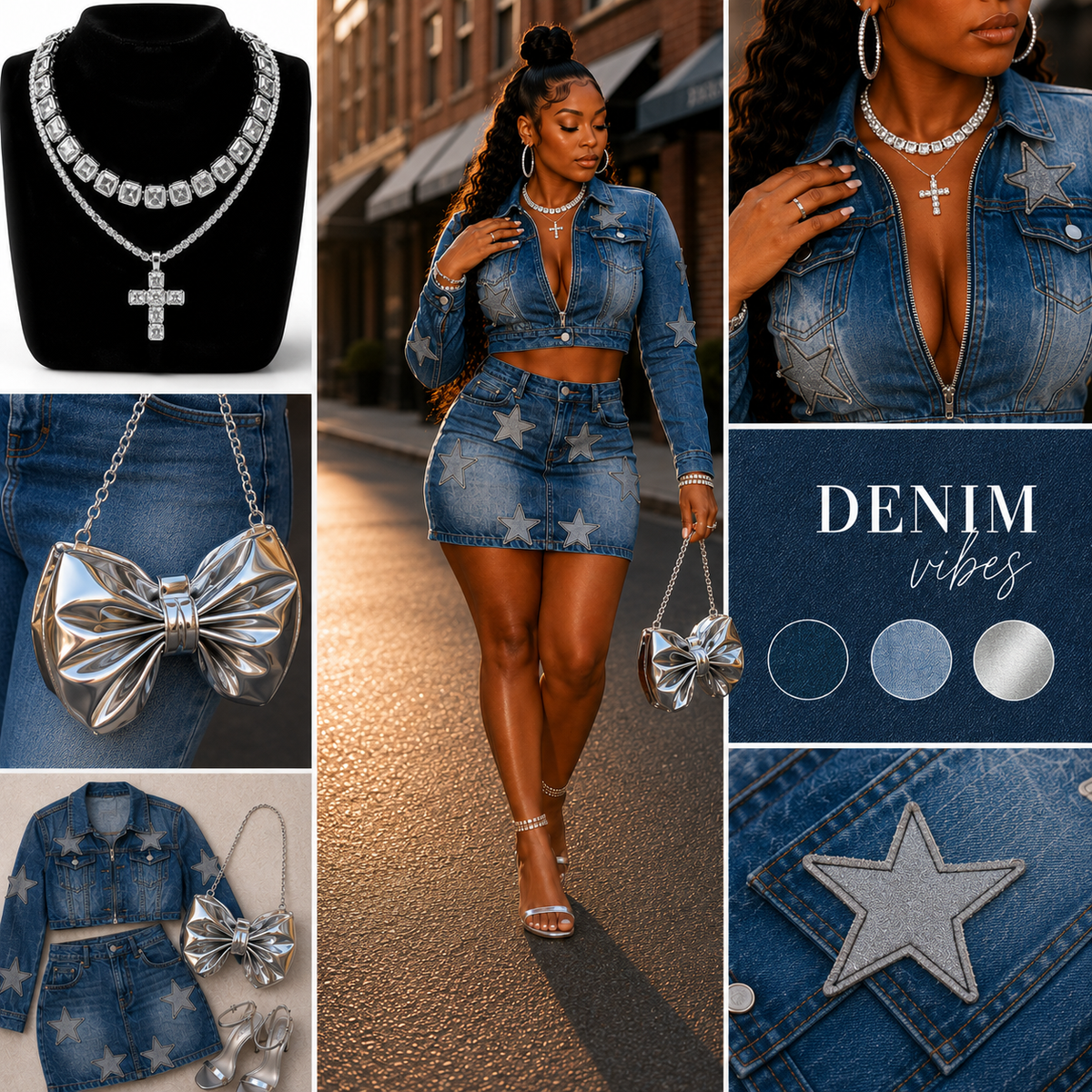 Star Status Denim set